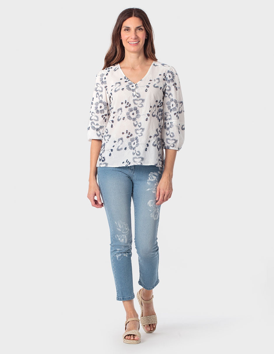 Blusa manga 3/4 para mujer 5