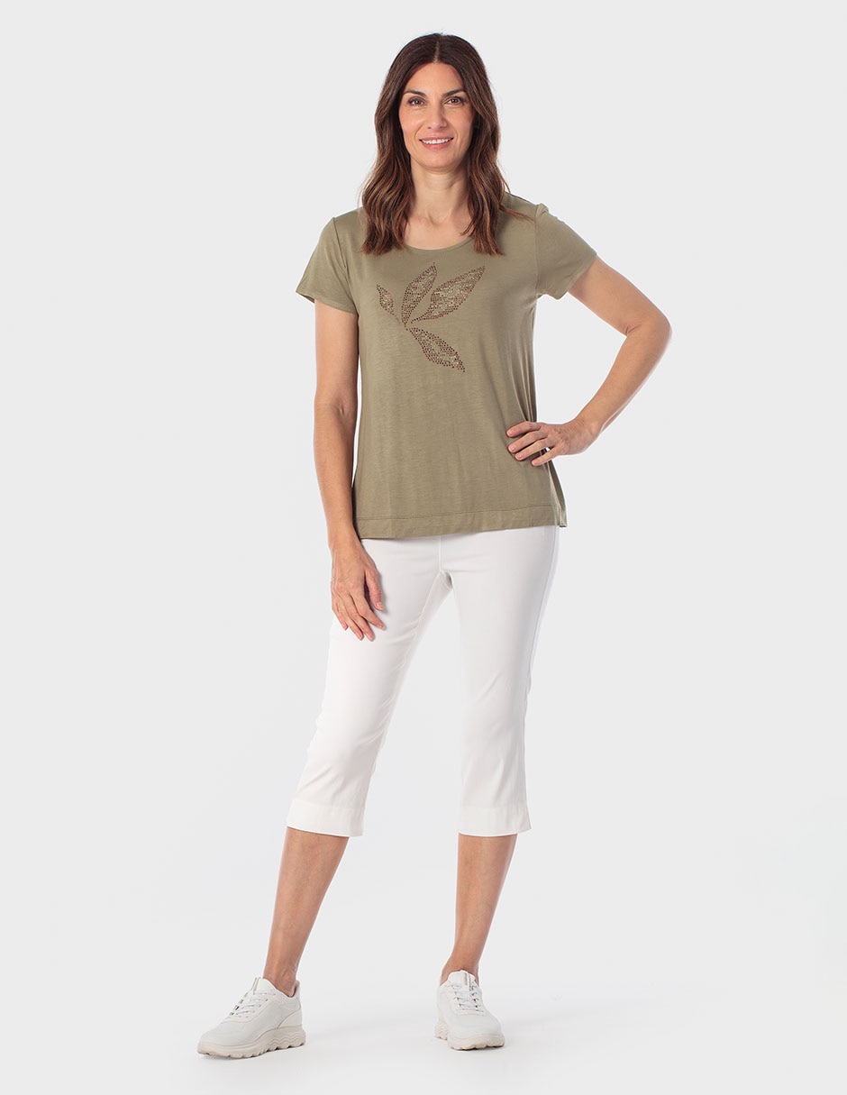 Playera manga corta cuello redondo mujer 5