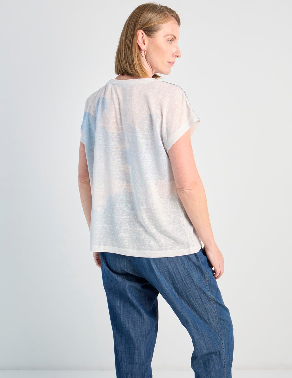 Playera manga corta Punt Roma cuello redondo para mujer