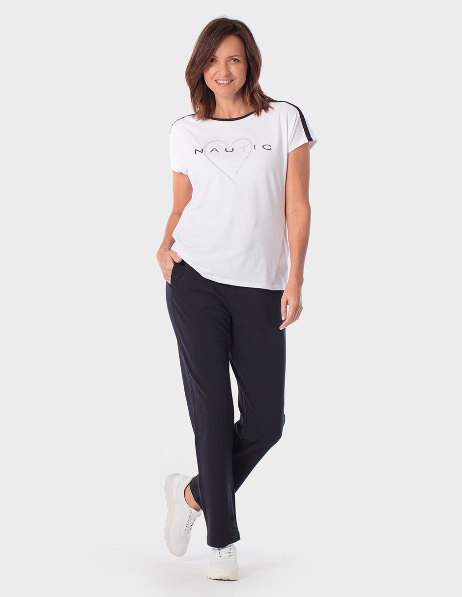 Playera manga corta cuello redondo para mujer 5