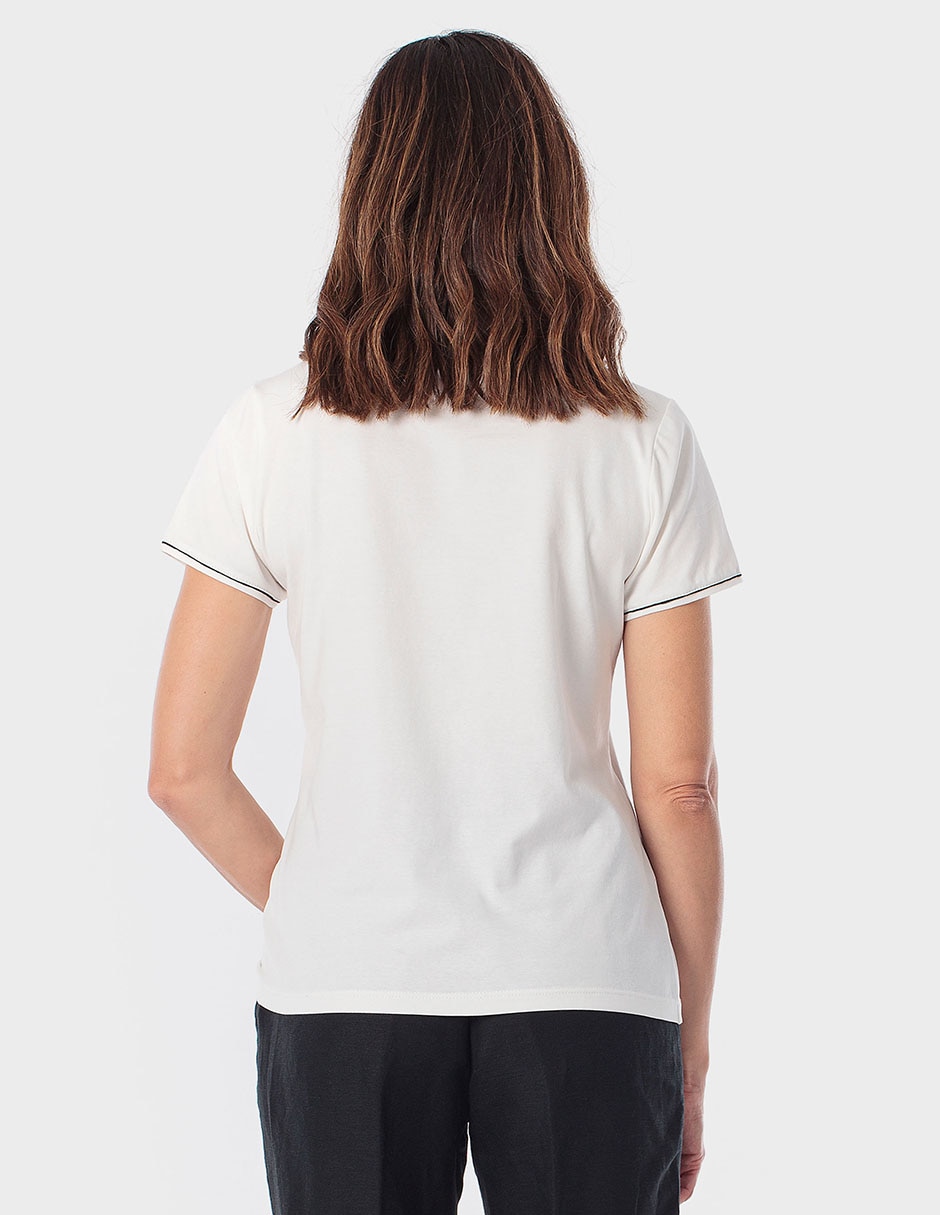Playera manga corta Punt Roma cuello redondo para mujer