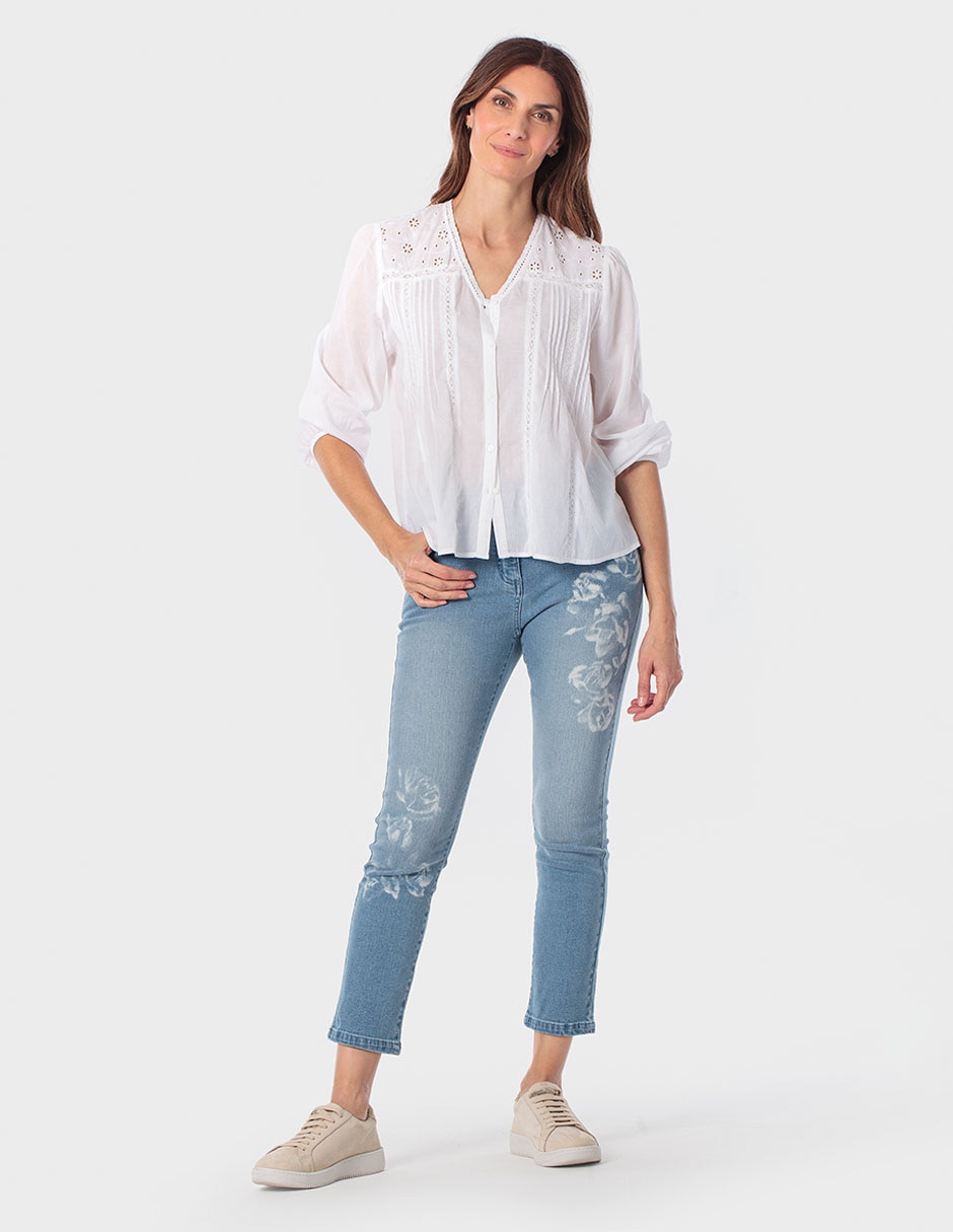 Pantalón relaxed Punt Roma skinny para mujer