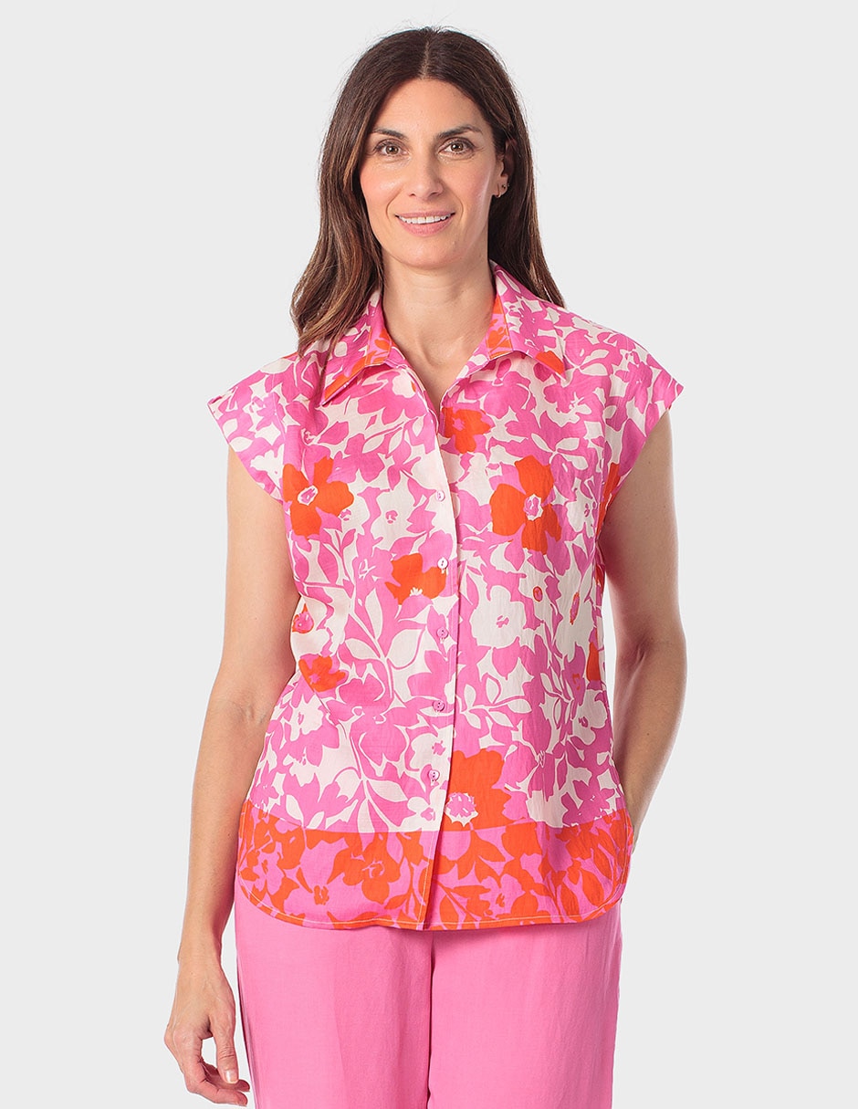 Blusa Camisera Manga Corta Para Mujer Blusa Camisera Manga Corta Para Mujer