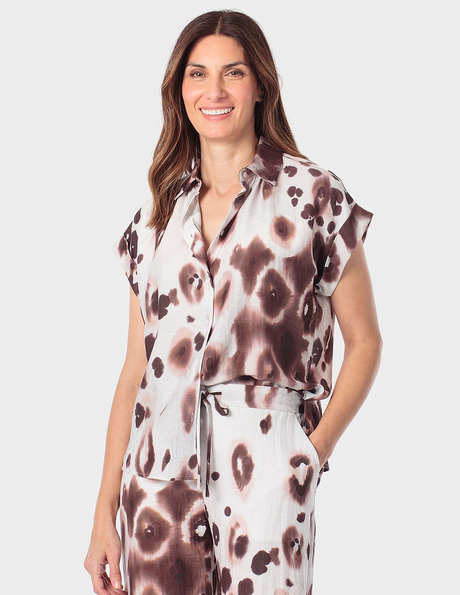 Blusa Manga Corta Para Mujer