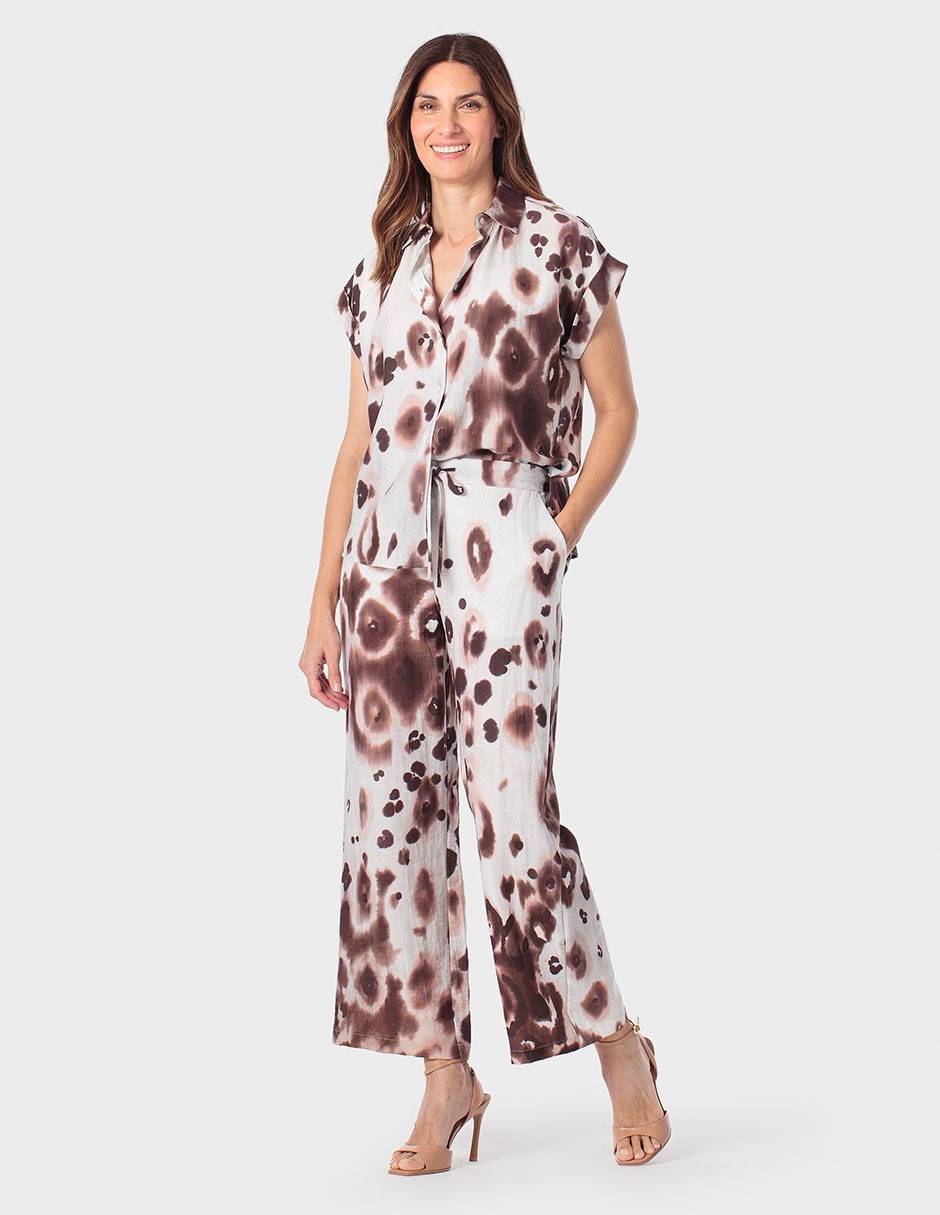 Blusa Punto Roma manga corta para mujer