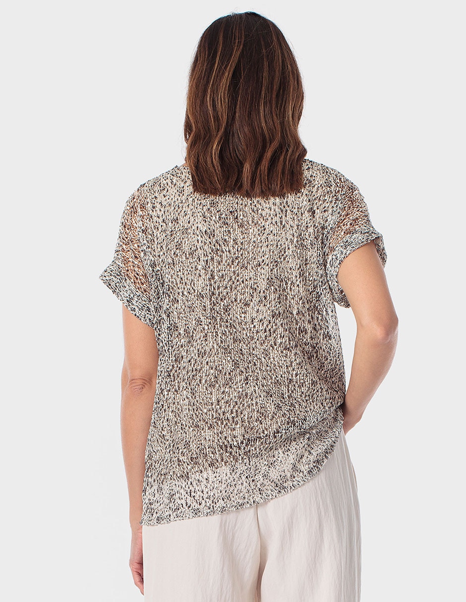 Playera manga corta Punt Roma cuello redondo para mujer