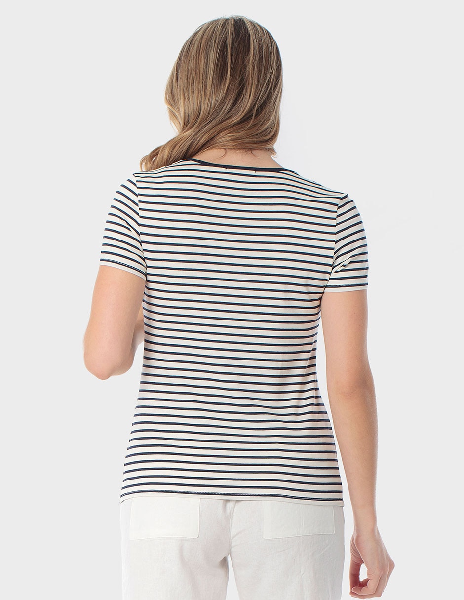 Playera manga corta cuello redondo para mujer 3