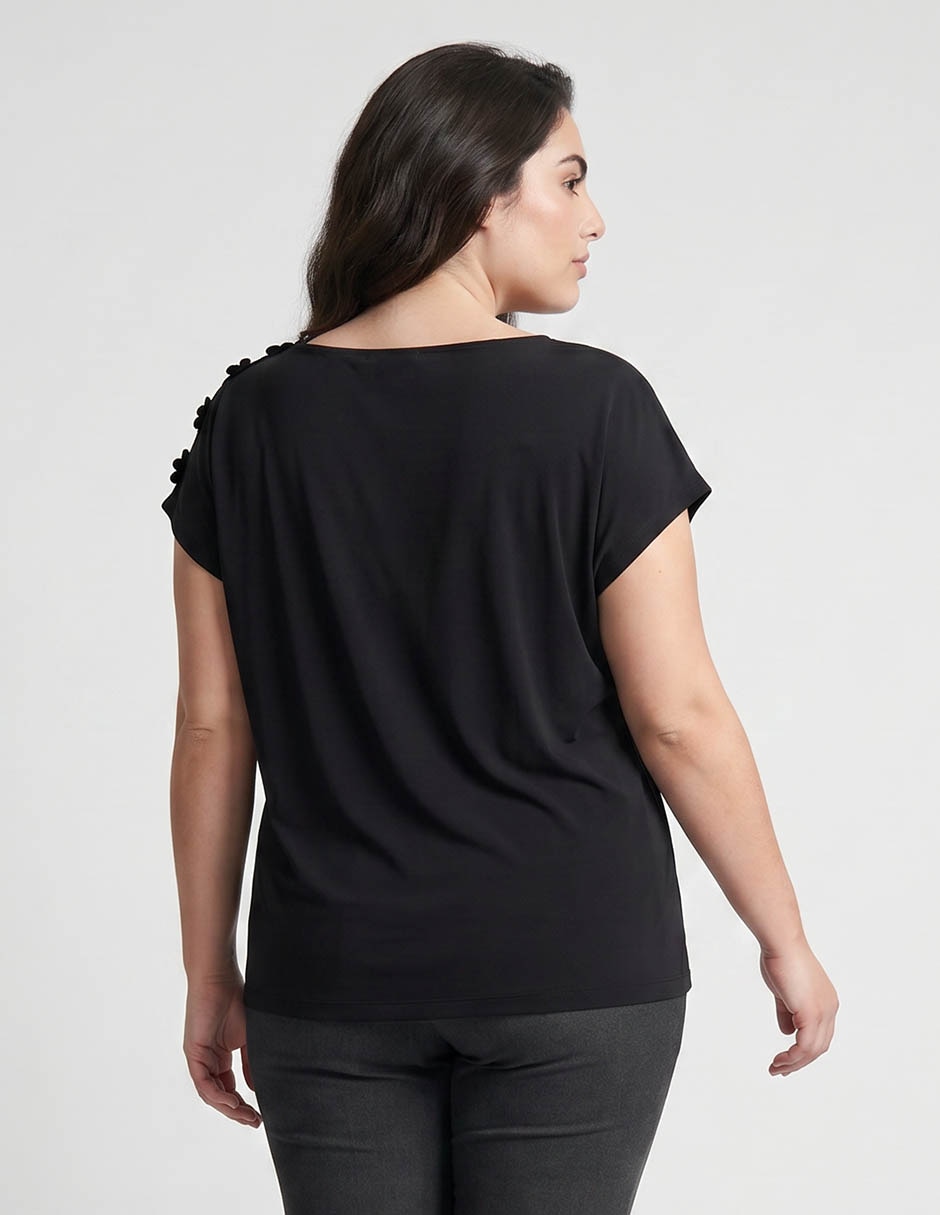 Playera manga corta cuello redondo para mujer 2