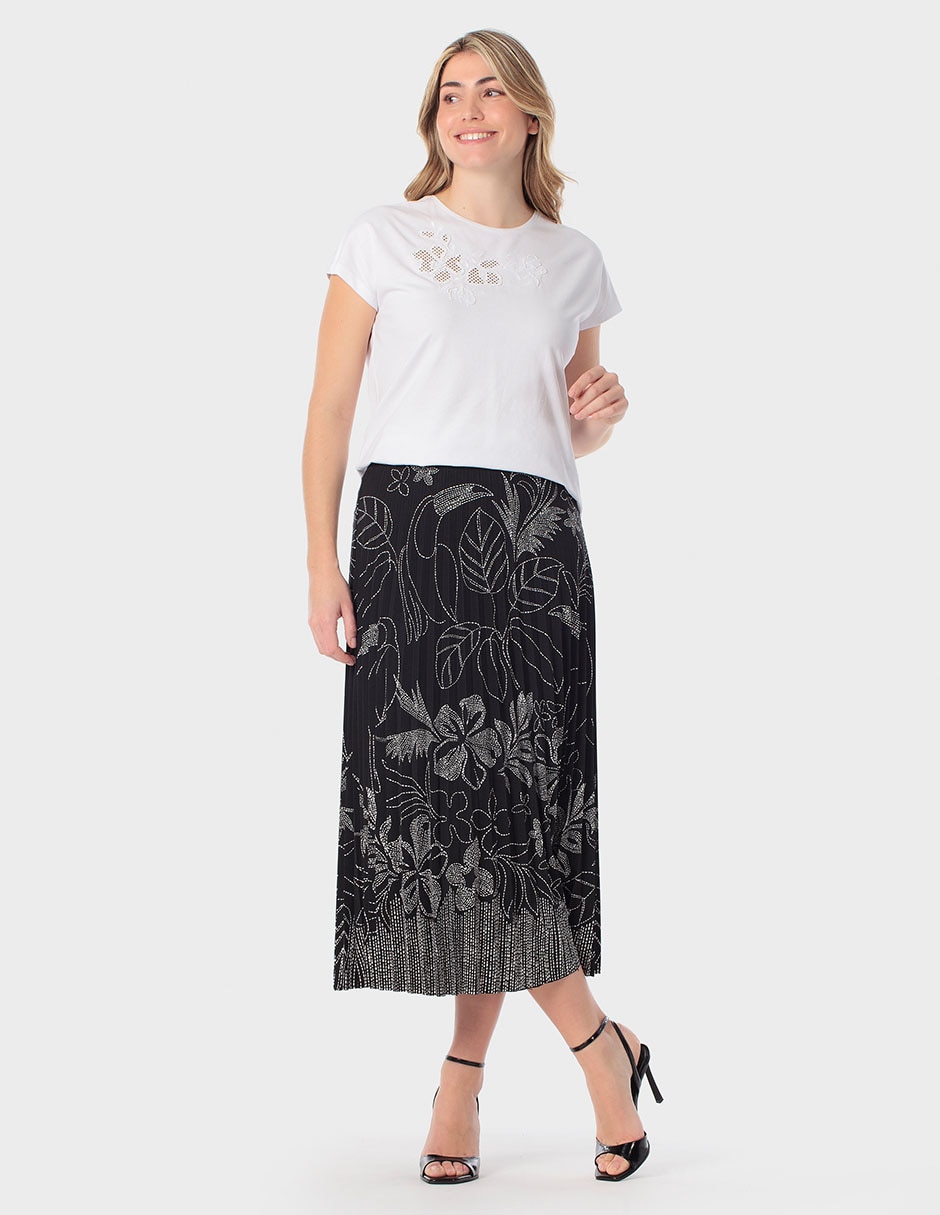 Playera manga corta cuello redondo para mujer 4