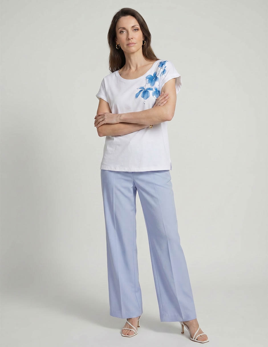 Playera manga corta cuello redondo para mujer 4