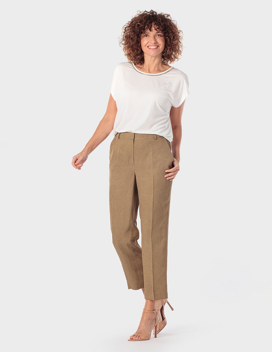 Playera Manga Corta Punt Roma Cuello Redondo Para Mujer