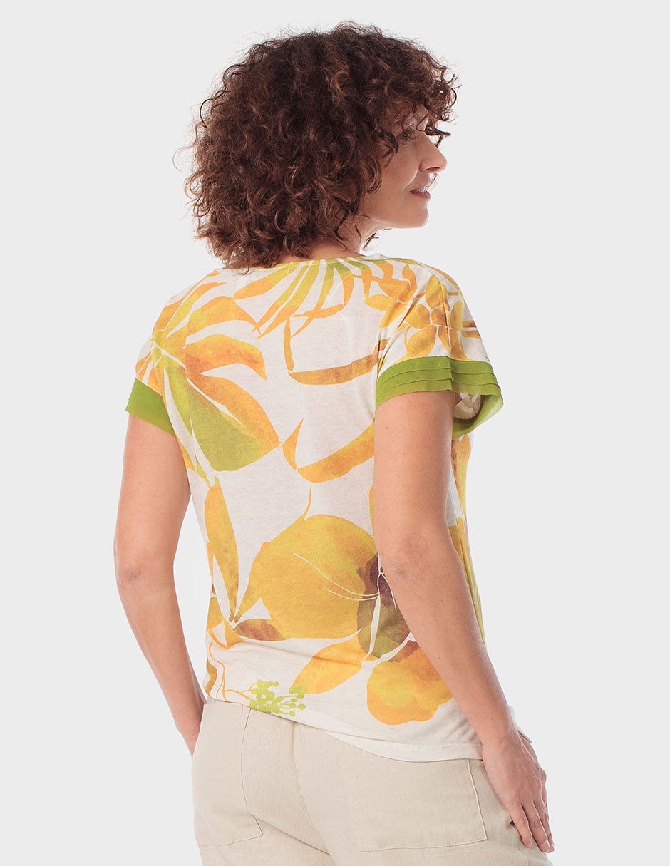 Playera manga corta cuello redondo mujer 3