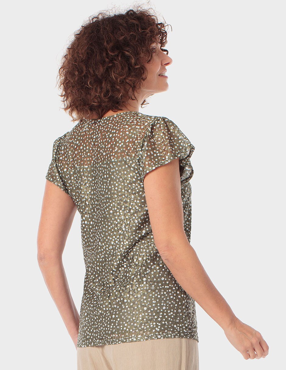 Blusa manga corta para mujer 3