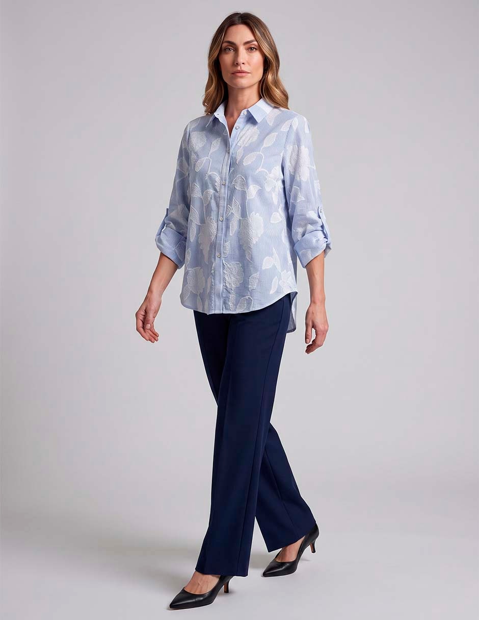 Blusa camisera manga larga para mujer Blusa camisera manga larga para mujer