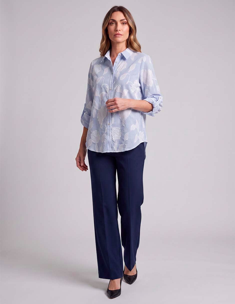 Blusa camisera manga larga para mujer 3