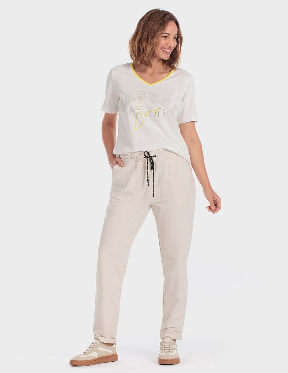 Playera manga corta cuello redondo mujer 3