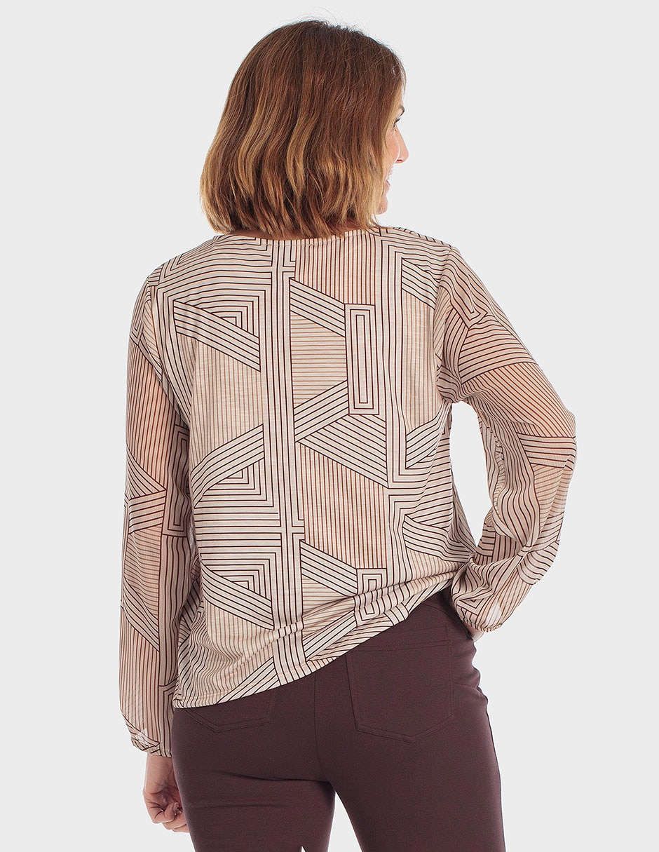 Blusa manga larga para mujer 4