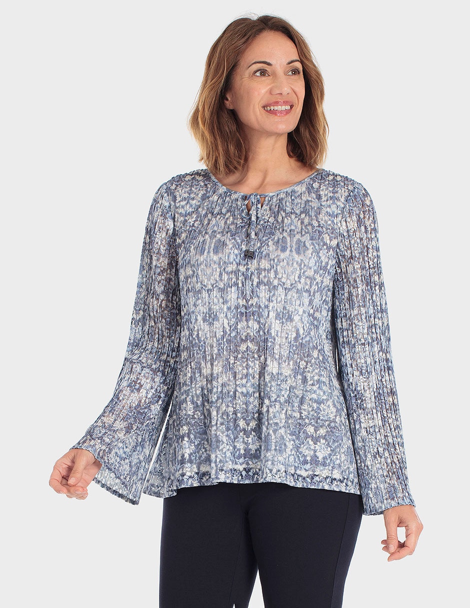 Playera manga larga cuello redondo para mujer Playera manga larga cuello redondo para mujer