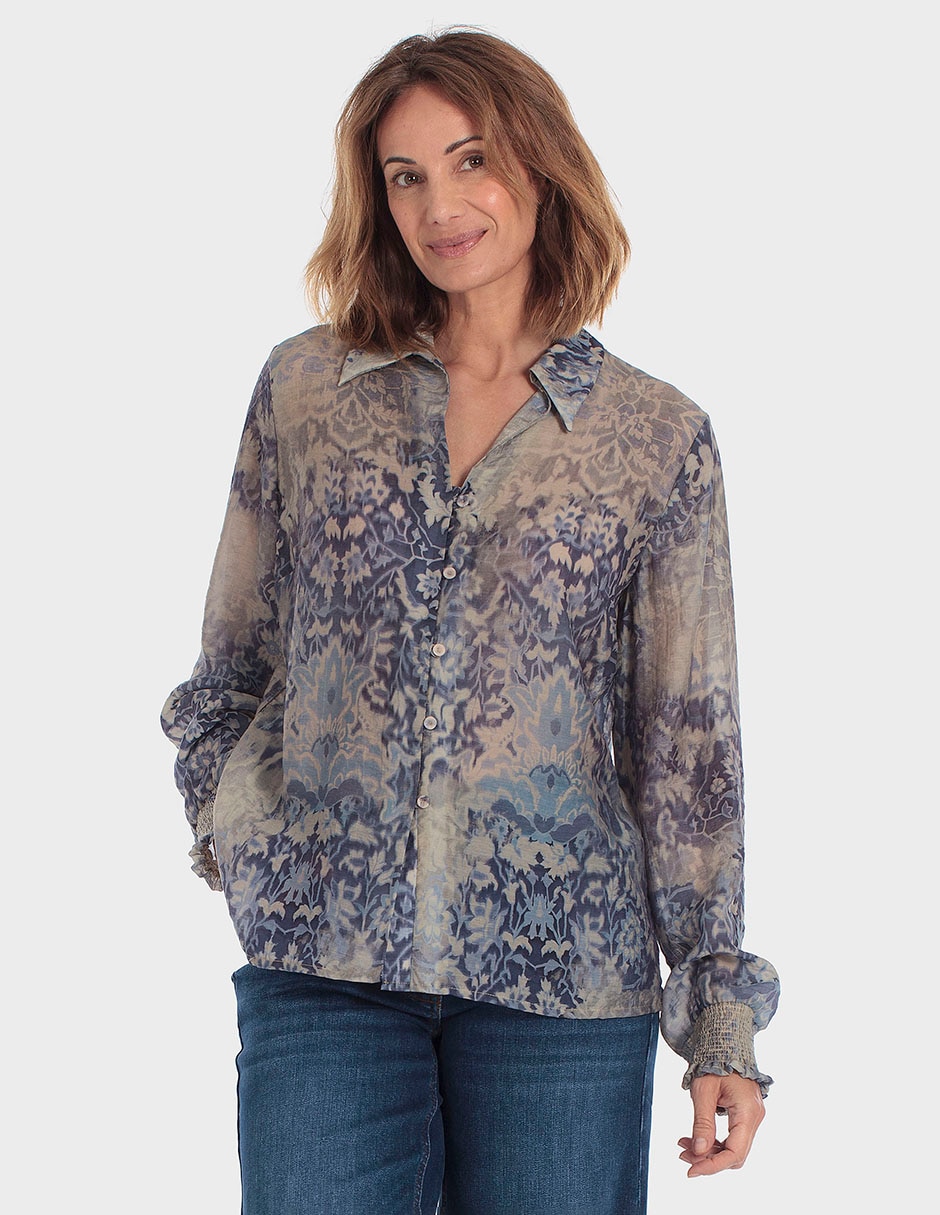 Blusa manga larga para mujer