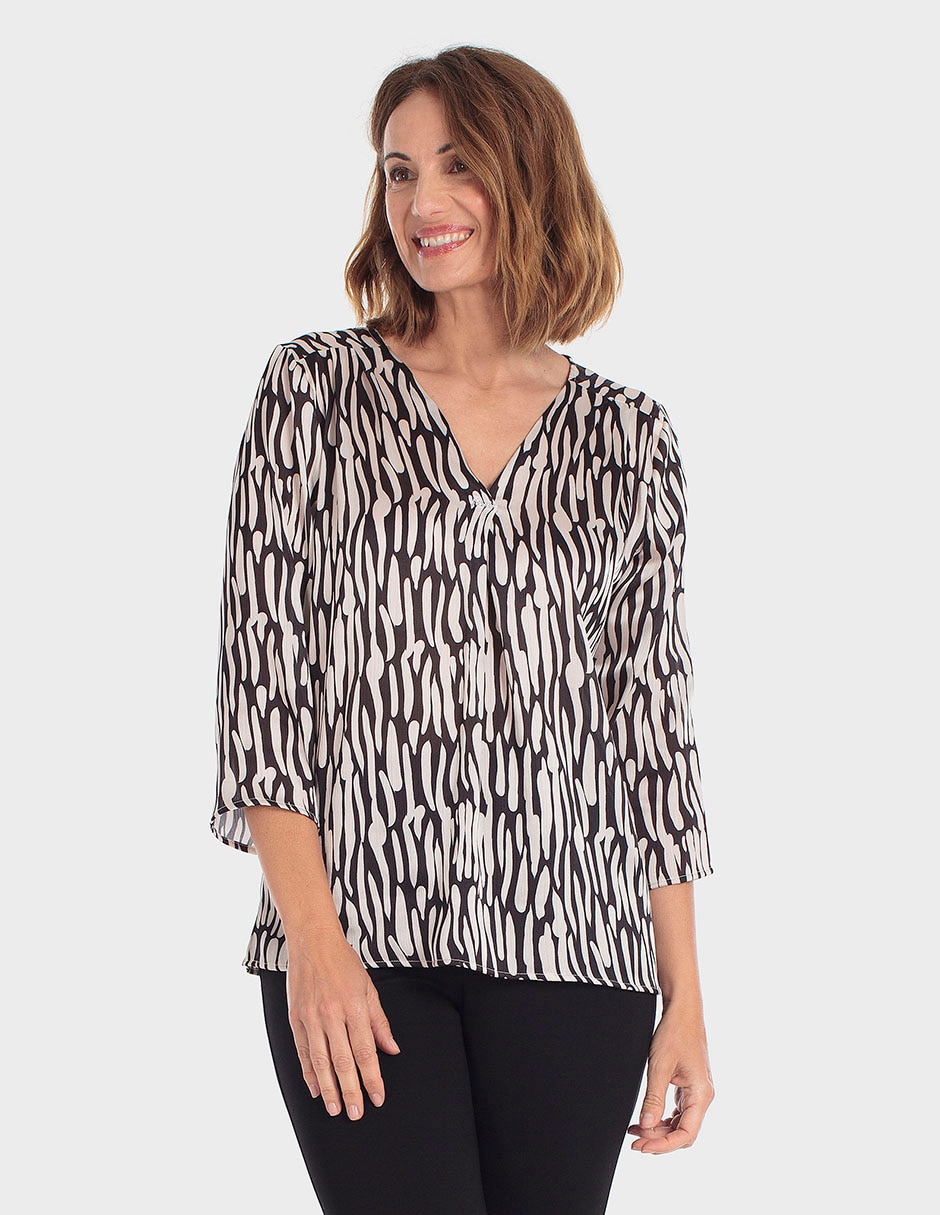 Blusa manga 3/4 para mujer Blusa manga 3/4 para mujer