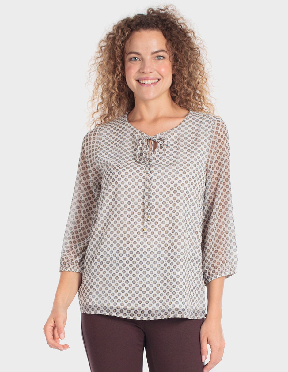 Blusa manga 3/4 para mujer Blusa manga 3/4 para mujer
