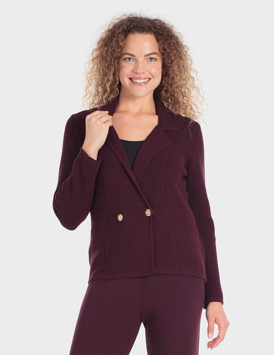 Suéter cuello solapa para mujer