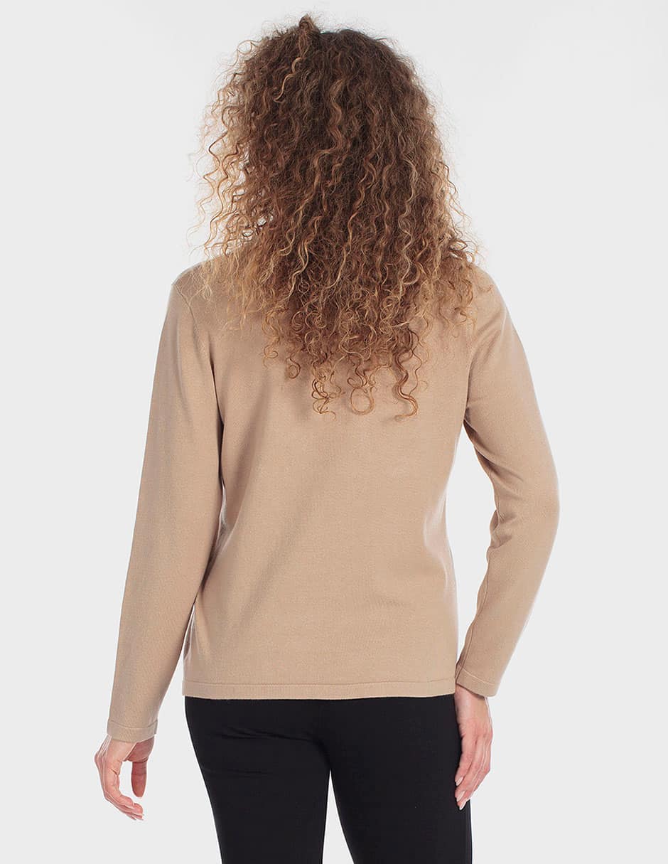 Suéter cuello camisero para mujer 2