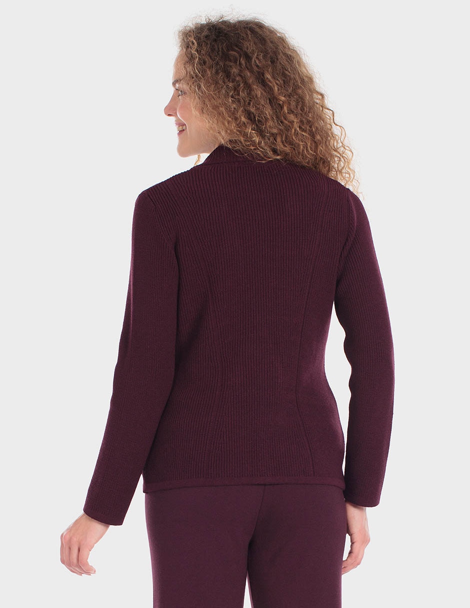 Suéter cuello solapa para mujer