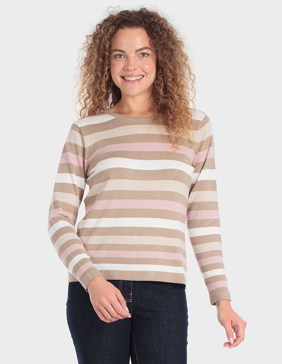 Suéter cuello redondo para mujer