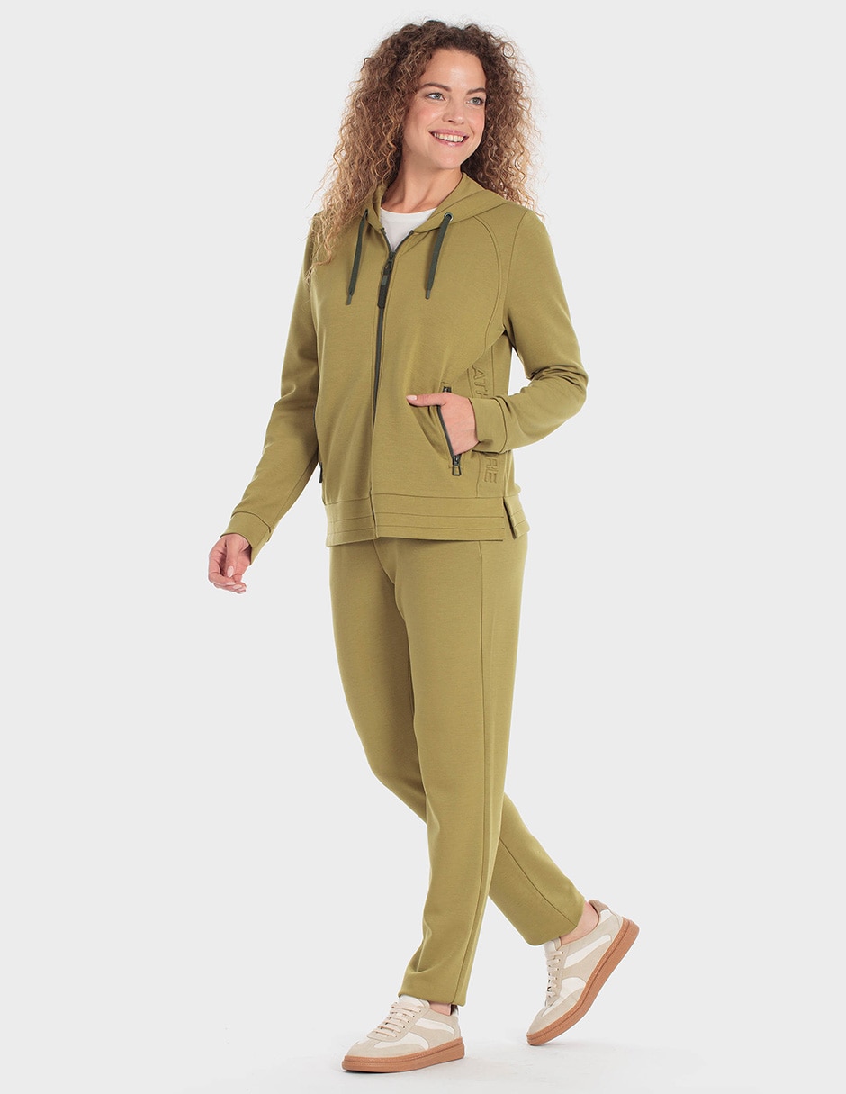 Pants slim con elástico para mujer 4