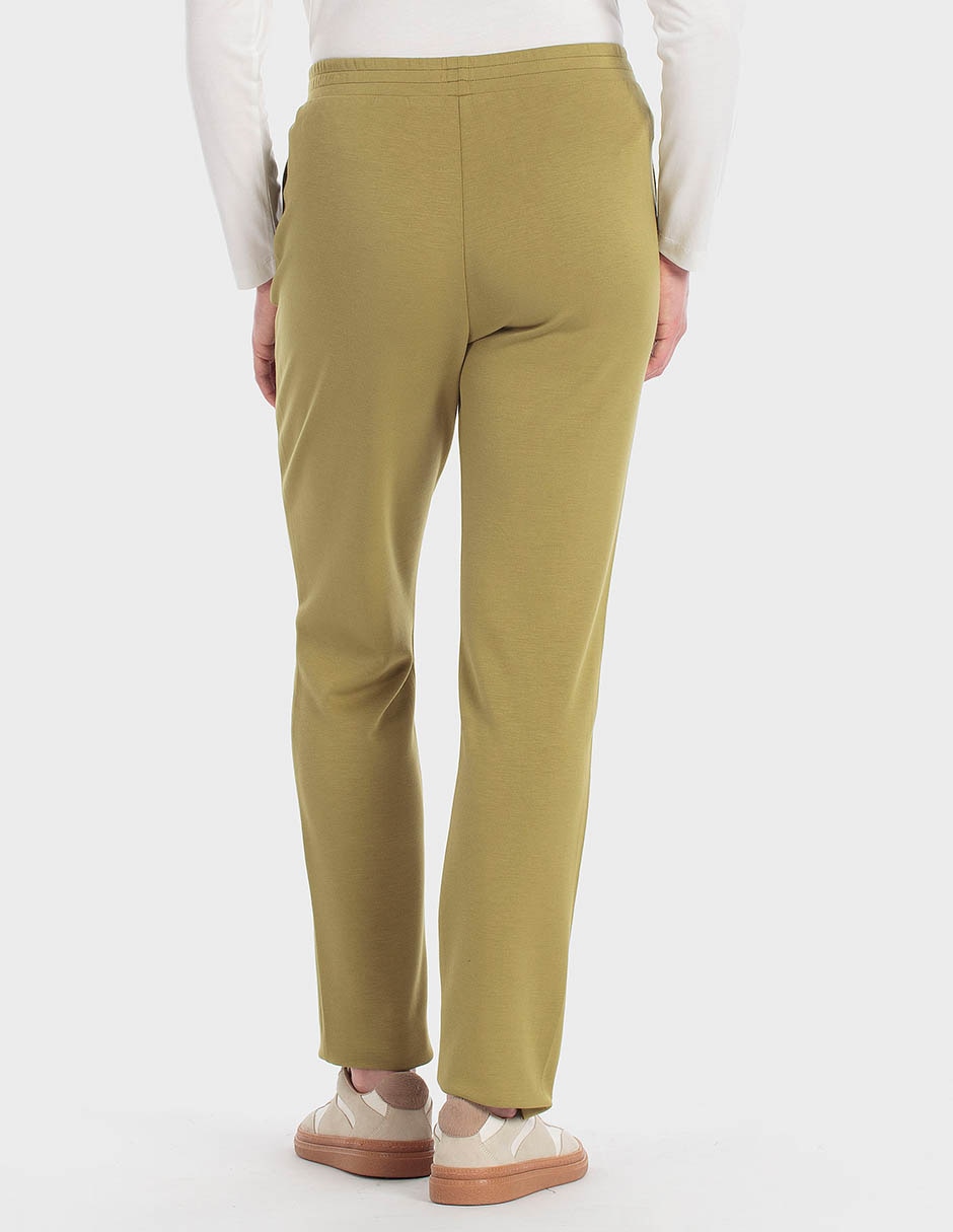 Pants slim con elástico para mujer 2
