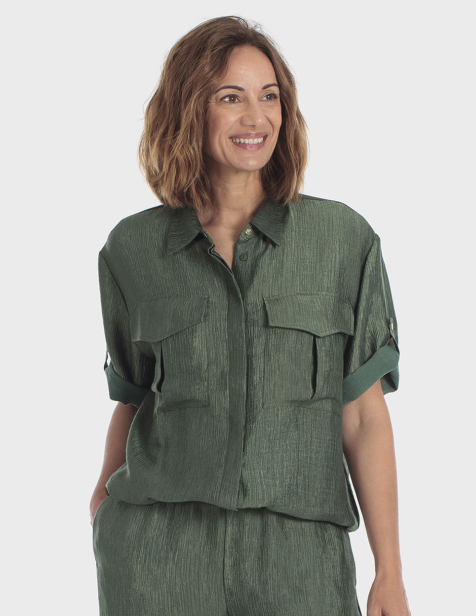 Blusa manga corta para mujer