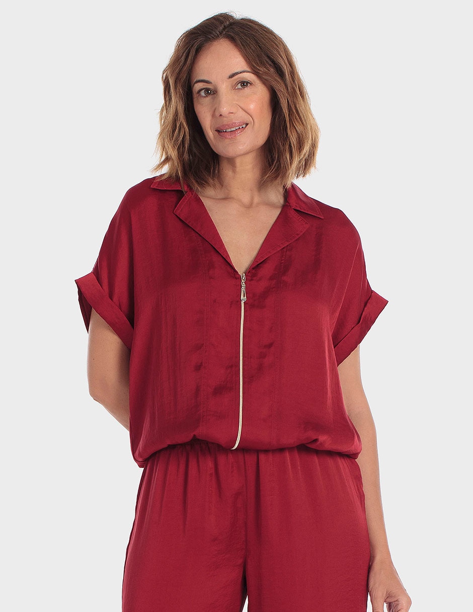 Blusa manga corta para mujer