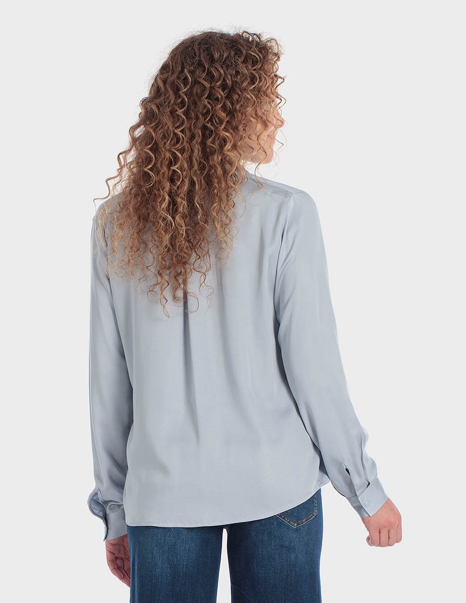 Blusa camisera manga larga para mujer 3