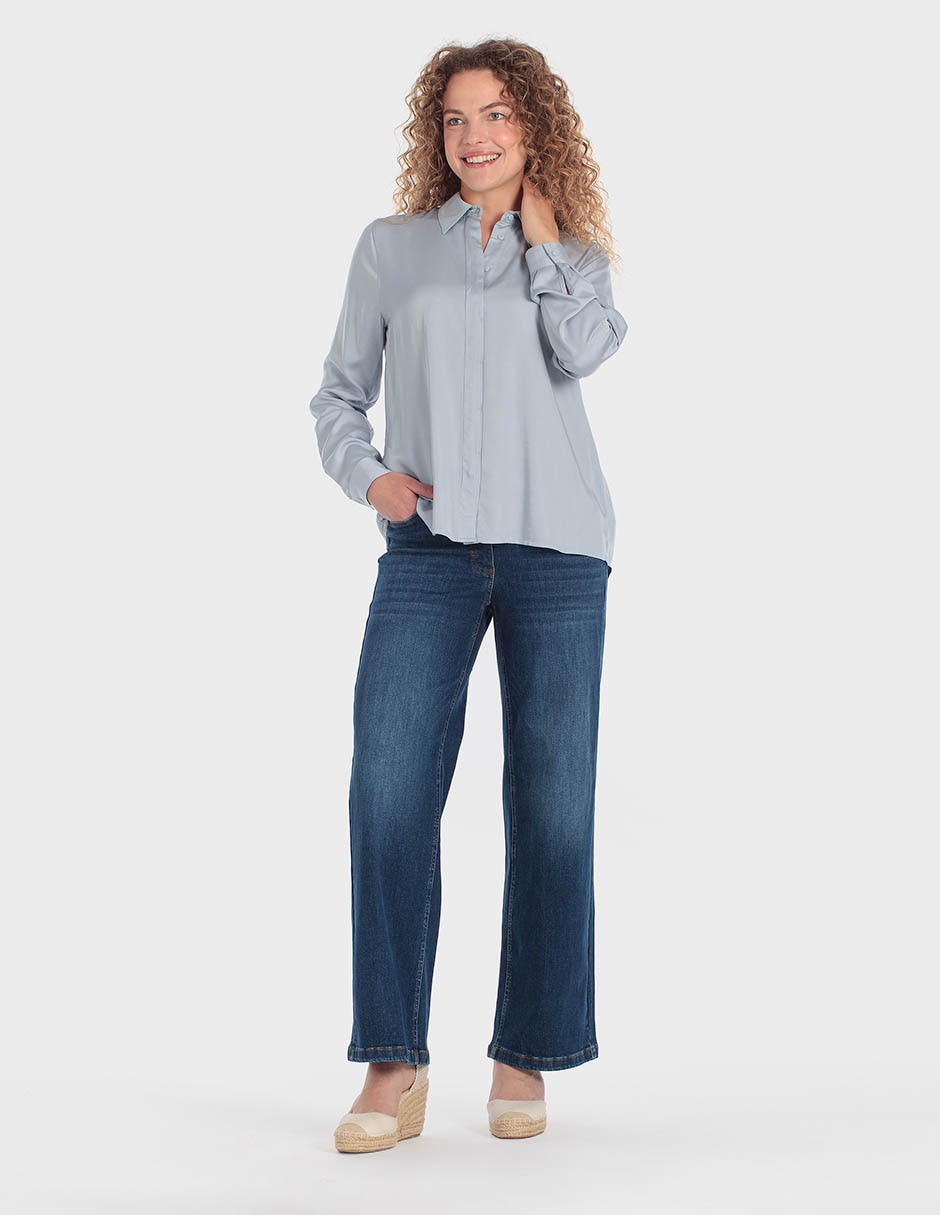 Blusa camisera manga larga para mujer 4
