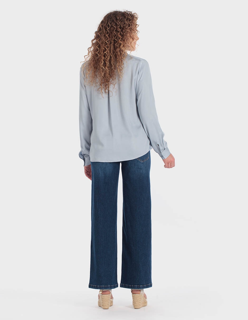 Blusa camisera manga larga para mujer 2