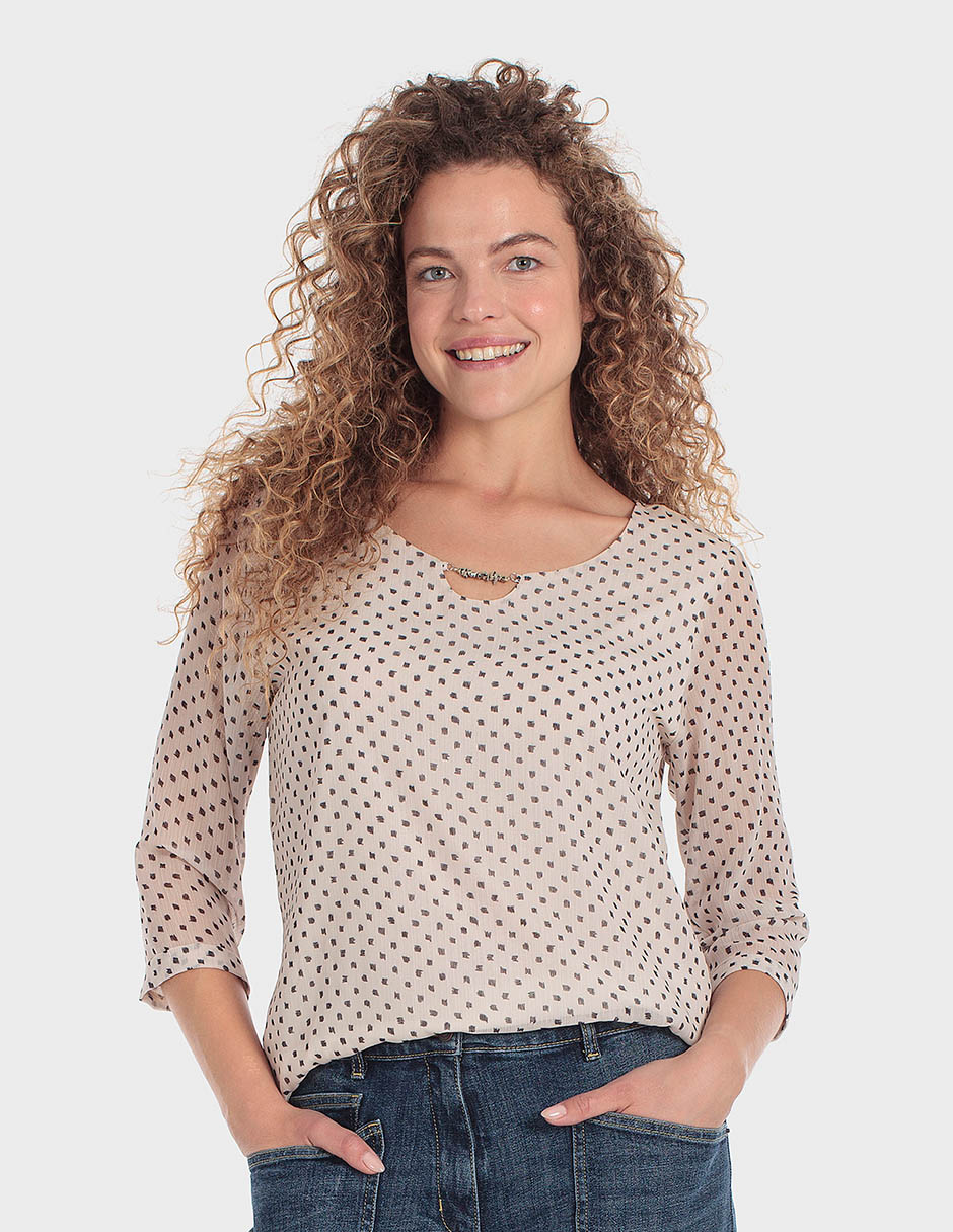 Blusa manga 3/4 para mujer Blusa manga 3/4 para mujer