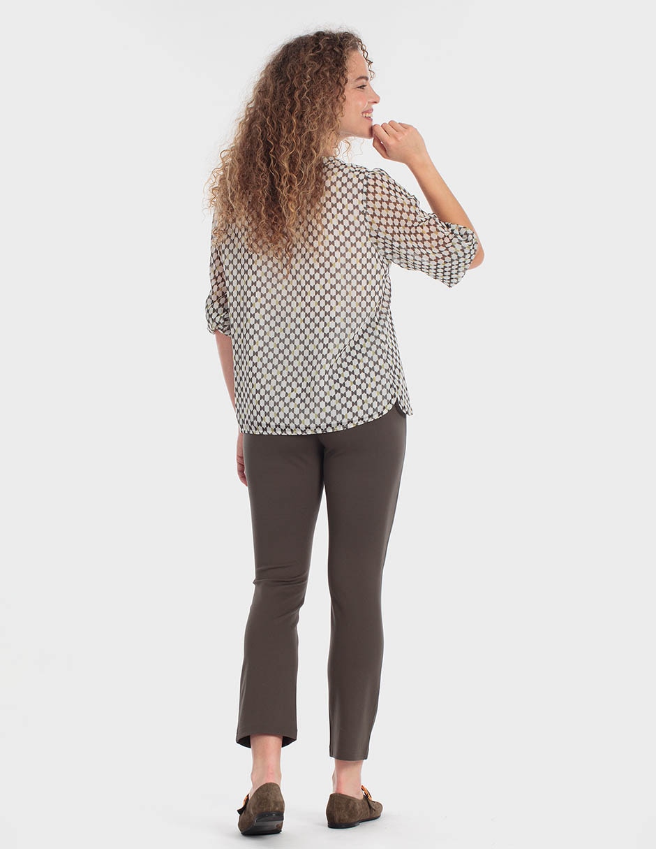 Blusa manga al codo para mujer