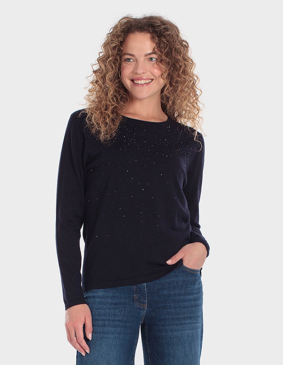Suéter cuello redondo para mujer Suéter cuello redondo para mujer