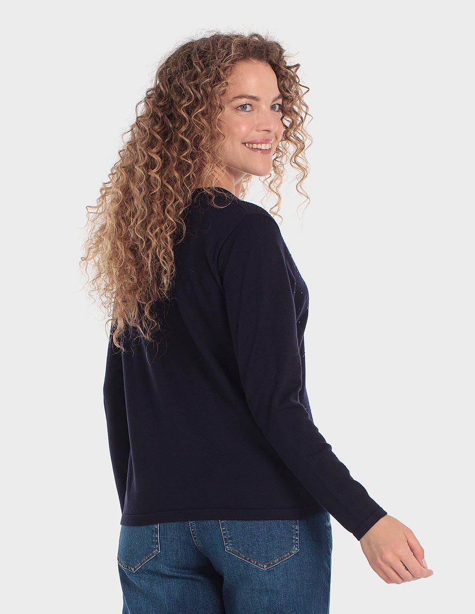 Suéter cuello redondo para mujer 4