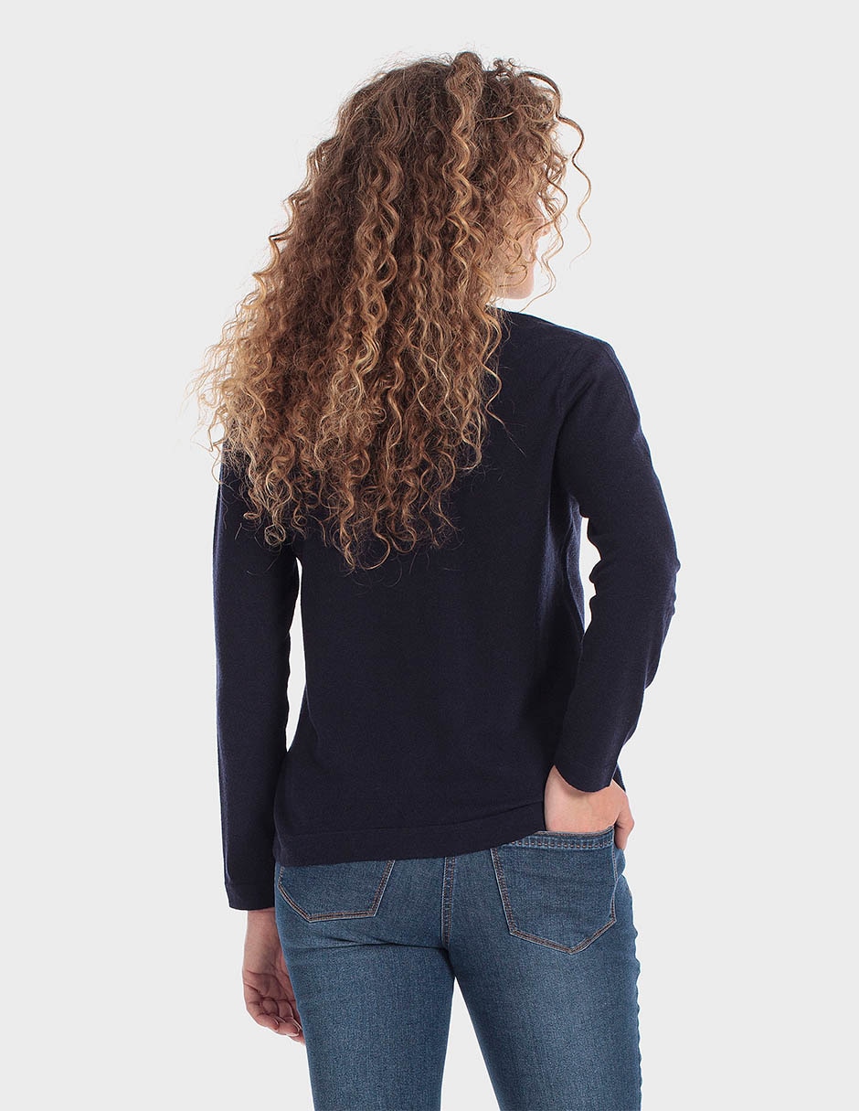Suéter cuello redondo para mujer