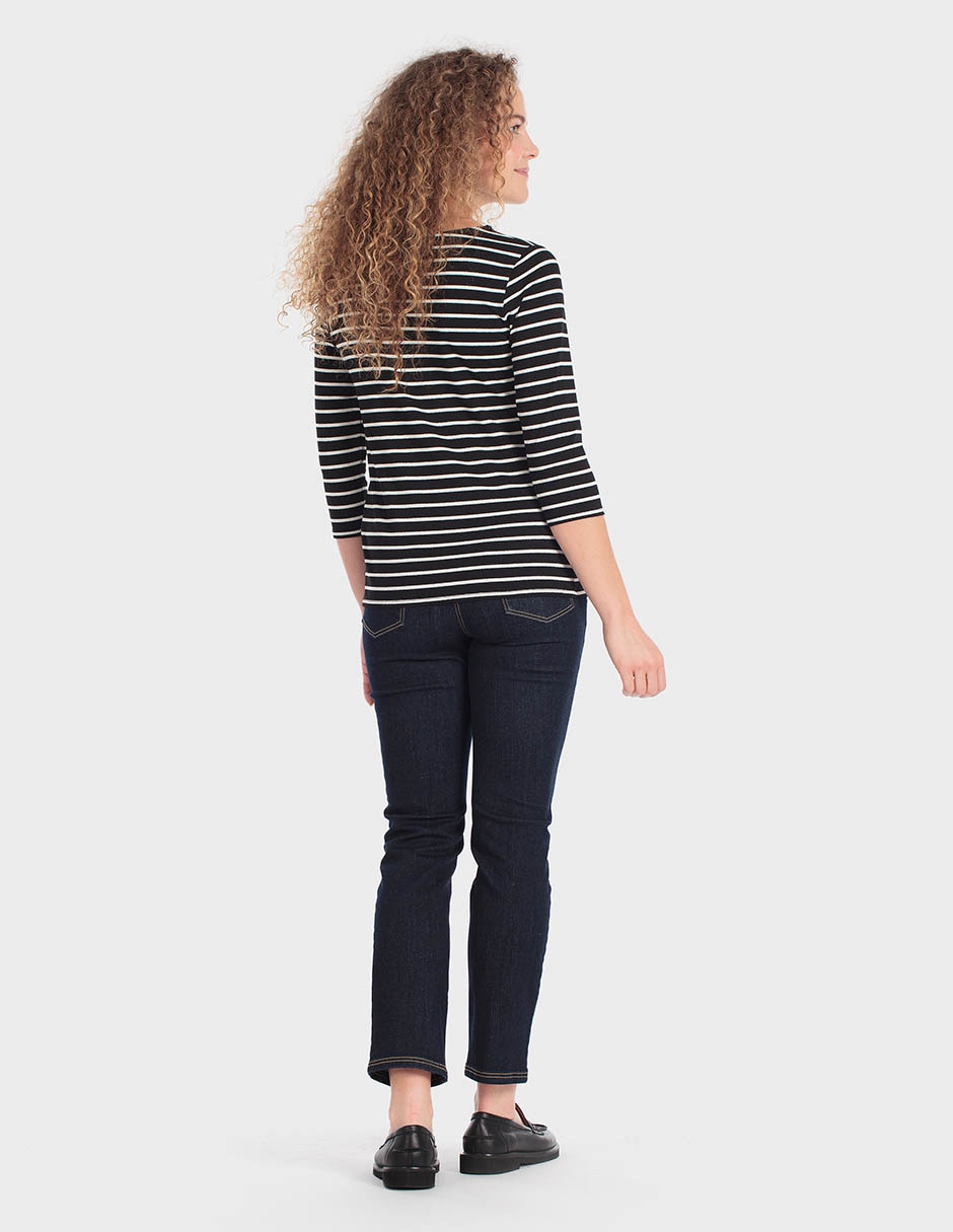 Playera manga 3/4 cuello redondo para mujer 2