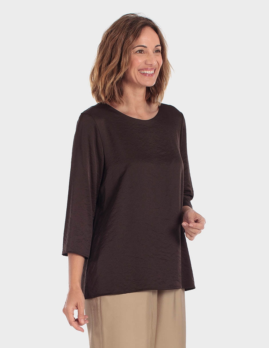 Blusa manga 3/4 para mujer Blusa manga 3/4 para mujer