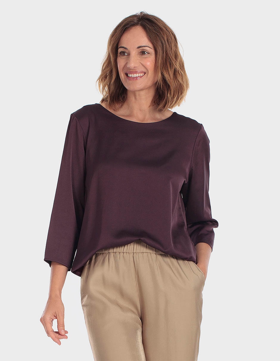 Blusa manga 3/4 para mujer Blusa manga 3/4 para mujer