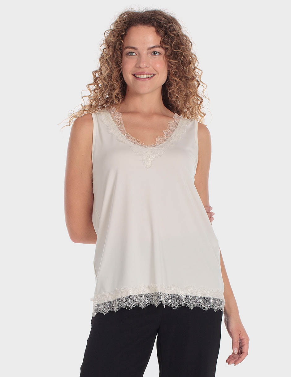 Blusa sin manga para mujer