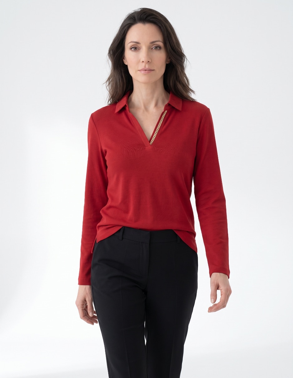 Playera manga corta cuello redondo para mujer