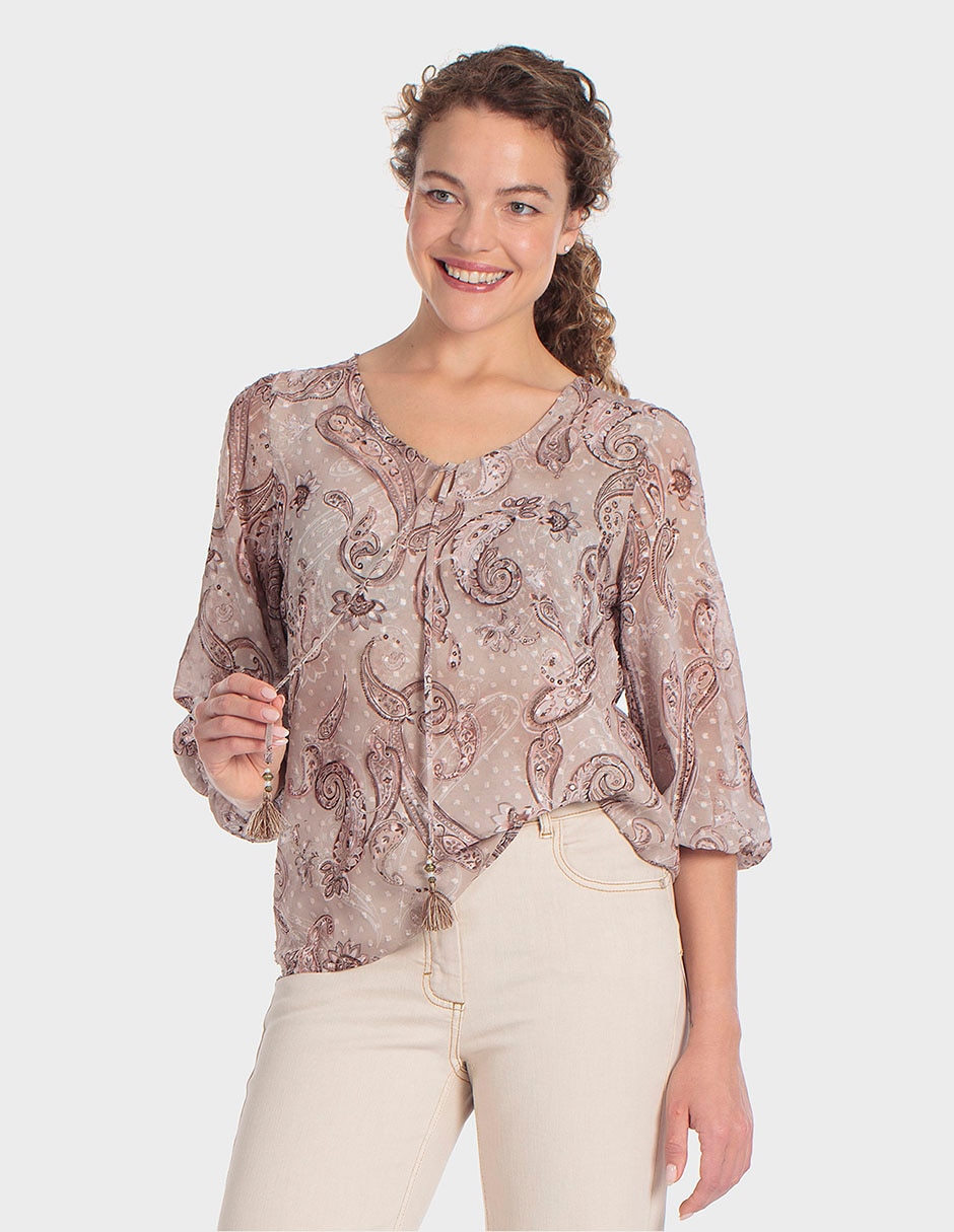 Blusa manga al codo para mujer Blusa manga al codo para mujer