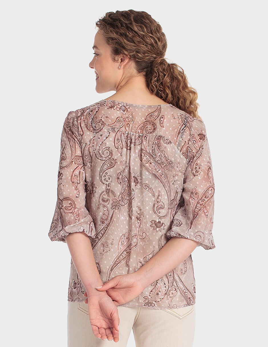 Blusa manga al codo para mujer 4