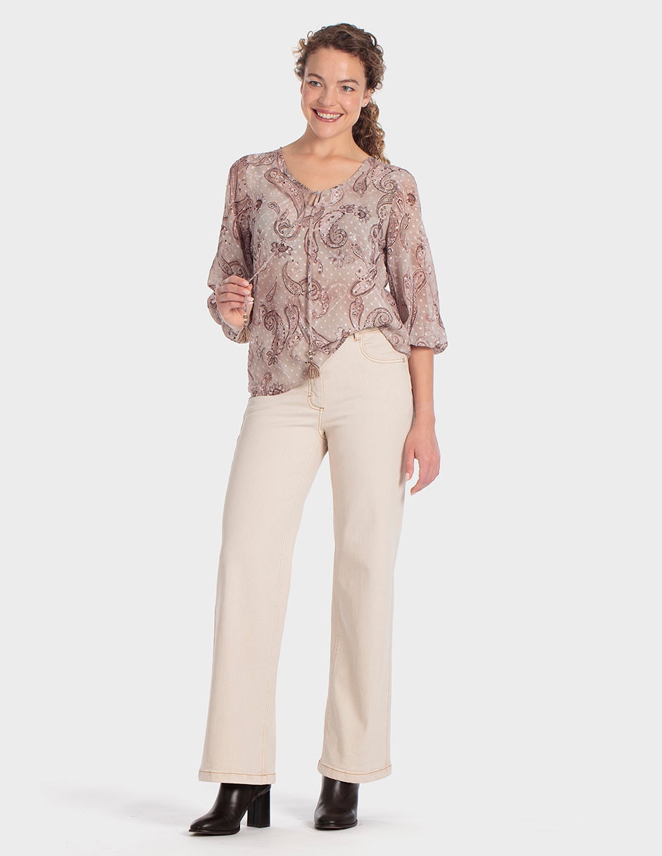 Blusa manga al codo para mujer 3