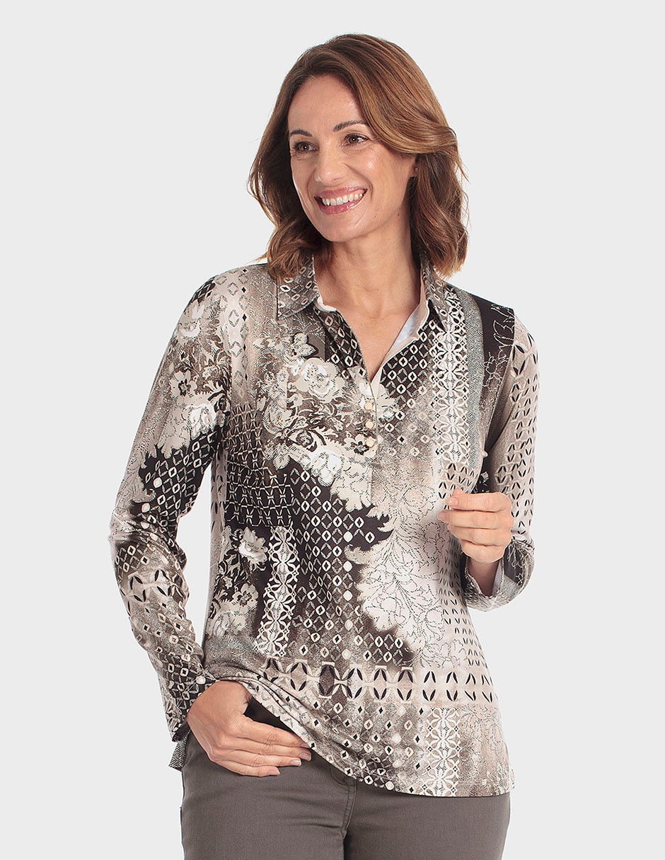 Playera manga corta cuello redondo para mujer Playera manga corta cuello redondo para mujer
